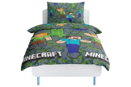 Vaikiškas patalynės komplektas Minecraft 140x200, 2 dalių
