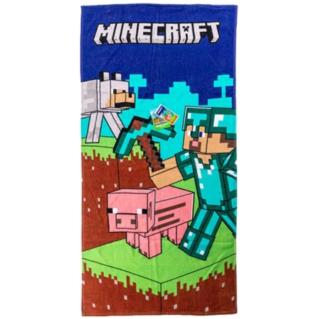 CBX2402154MC Vaikiškas Rankšluostis Minecraft, 140 x 70 cm