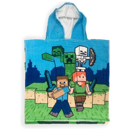 mnc24-2009cg Minecraft Creeper rankšluostis,Pončas 60x120 cm