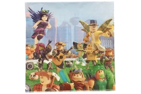 Vienkartinės Servetėlės Roblox Stiliaus, 20 vnt.