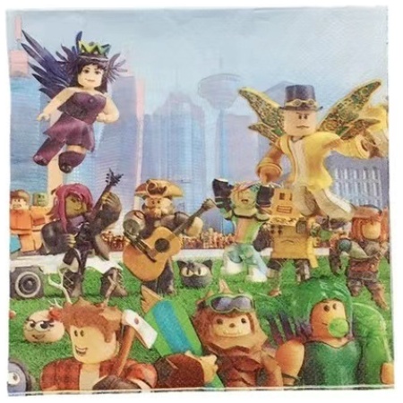 Vienkartinės Servetėlės Roblox Stiliaus, 20 vnt.