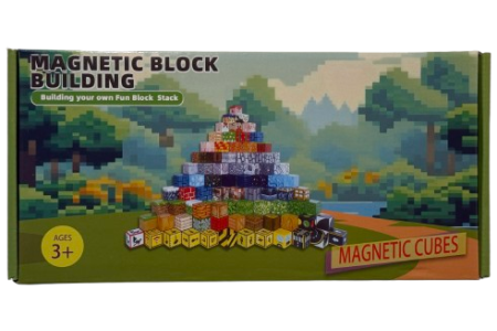 Minecraft magnetinis blokelių / kaladėlių rinkinys - 100 vnt