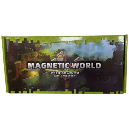 Minecraft magnetinis blokelių rinkinys - 100 vnt