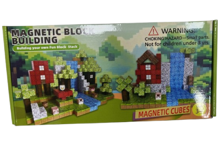 Minecraft magnetinis blokelių rinkinys - 100 vnt