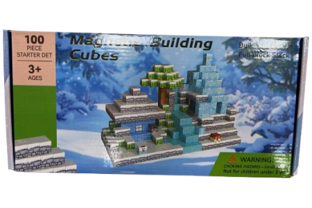 Minecraft magnetinis blokelių rinkinys - 100 vnt