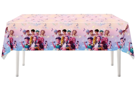 Vienkartinė Staltiesė K-POP DEMON HUNTERS Stiliaus 1 vnt 108x180 cm