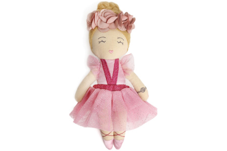 Svoora medžiaginė lėlė balerina, 20 cm