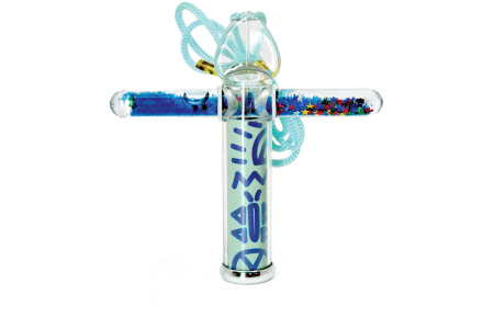 Svoora kaleidoskopas su tūbele, Mėlyni raštai, 10 cm