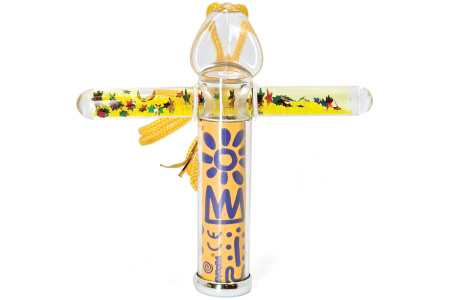 Svoora kaleidoskopas su tūbele, Geltoni raštai, 10 cm