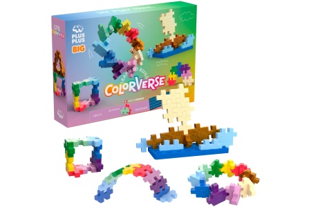 Plus Plus konstruktorius SPALVOS, DIDELĖS detalės, 60 det.