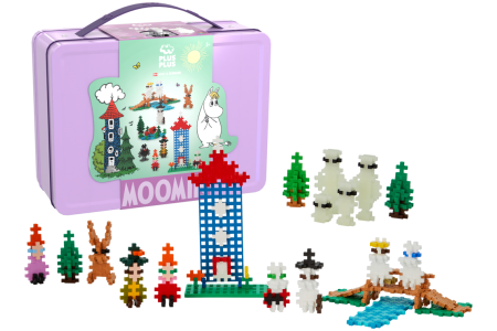 Plus Plus konstruktorius Troliai Mumiai Muminukų slėnis, violetinis lagaminas