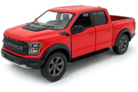 KiNSMART automobilis, 2022 Ford F-150 Raptor, raudonas