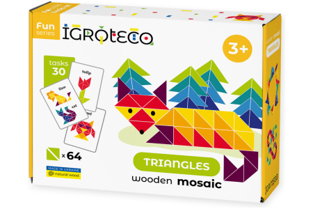 Igroteco Medinė trikampių mozaika, 64 det.