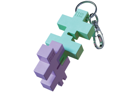 Plus Plus HEXEL DUO raktų pakabukas, mėtinė/violetinė