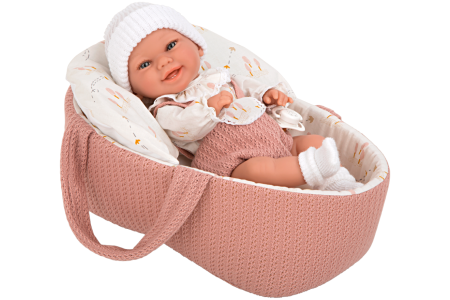 Arias kūdikėlis rausvoje nešyklėje, mergaitė, 33 cm