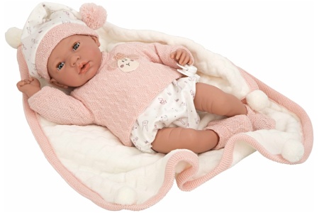 Arias lėlė su kepuryte su bumbulu, su garsu 40 cm