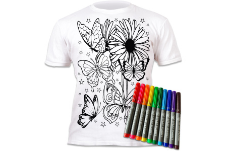 Splat Planet marškinėliai su flomasteriais Drugeliai