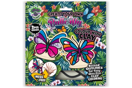 Splat Planet kūrybinis modelino rinkinys su mediniais Drugeliais