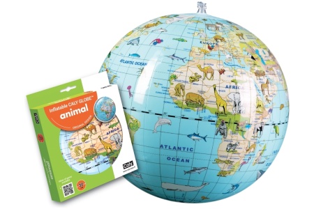 CALY Pripučiamas gaublys-kamuolys Pasaulio gyvūnai, 30 cm