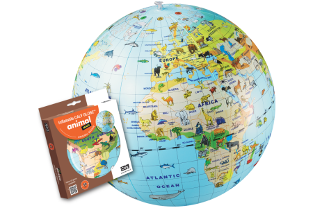 CALY Pripučiamas gaublys-kamuolys Pasaulio gyvūnai, 50 cm