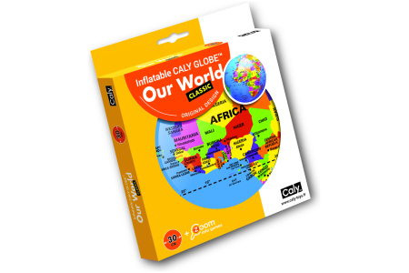 CALY Pripučiamas gaublys-kamuolys Pasaulis, 30 cm