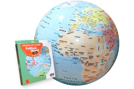 CALY Pripučiamas gaublys-kamuolys Pasaulis, 42 cm