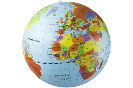 CALY Pripučiamas gaublys-kamuolys Pasaulis, 50 cm