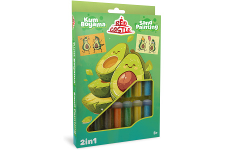 Red Castle kūrybinis smėlio rinkinys 2in1, Avokadai