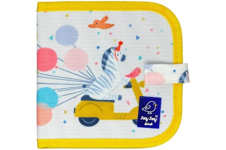 Jaq Jaq Bird mini knyga su netepančiomis kreidelėmis, Zebras