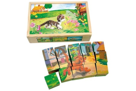 Kaladėlių dėlionė Naminiai gyvūnai, 3+