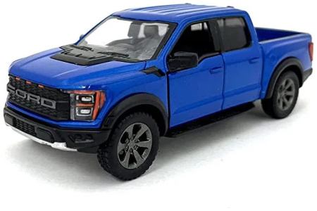 KiNSMART automobilis, 2022 Ford F-150 Raptor, mėlynas