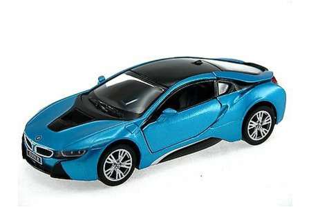 KiNSMART automobilis, BMW i8, mėlynas