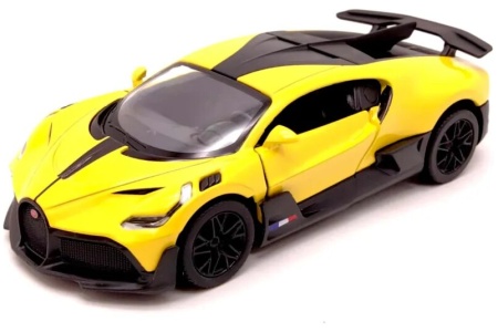 KiNSMART automobilis, Bugatti Divo, geltonas
