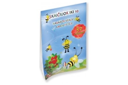 Knygelė SKAIČIUOK IKI 10 Vasaros spalvų karalystėje