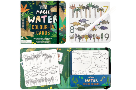 Kortelių rinkinys su vandeniniu markeriu DINOZAURAS