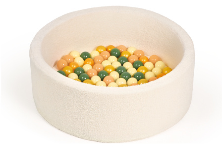 LUDI apvalus kamuoliukų baseinas, baltas