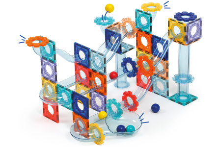 LUDI magnetinis konstruktorius Trasų sistema su kamuoliukais
