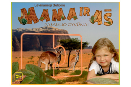 Lavinamoji dėlionė - Mama ir aš, Pasaulio gyvūnai, 2+