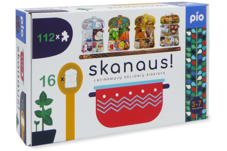 Lavinamoji dėlionė SKANAUS, 3-7 metų vaikams