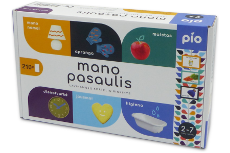 Lavinamųjų kortelių rinkinys MANO PASAULIS 2-7 metų vaikams