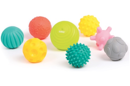 LUDI sensorinių kamuoliukų rinkinys, 8 vnt.