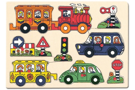 Medinė dėlionė Transportas, 2+