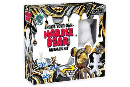 Splat Planet kūrybinis rinkinys Marble Bear, metalika