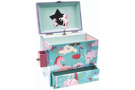 Muzikinė papuošalų dėžutė su pastalčiukais, Fantazija, didelė
