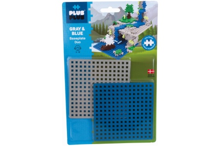 Plus Plus konstruktoriaus pagrindas, mėlyna ir pilka, 2 vnt.