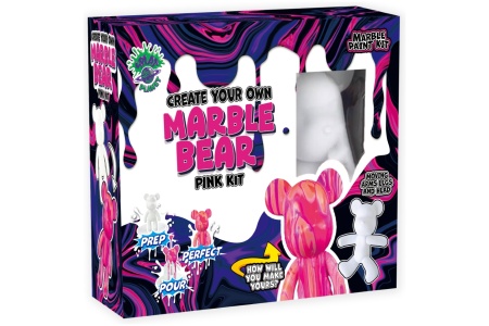 Splat Planet kūrybinis rinkinys Marble Bear, rožinis