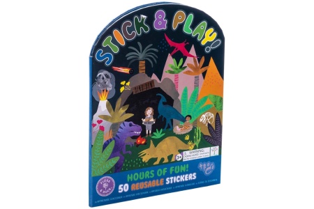 Rinkinys su daugkartiniais lipdukais, Dinozaurai