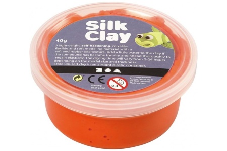 Šilkinis modelinas - oranžinė spalva, 40 g