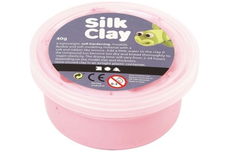 Šilkinis modelinas - rožinė spalva, 40 g