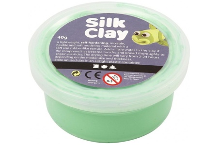 Šilkinis modelinas - žalia spalva, 40 g